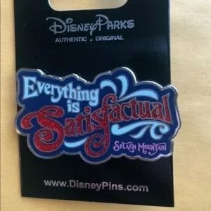 Disney Splash Mountain Pin Attraction Ride Everything Is Satisfactual Pin